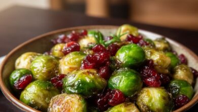 Roasted Brussels Sprouts with Cranberry-Orange Glaze