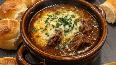 French Onion Beef Short Rib Soup