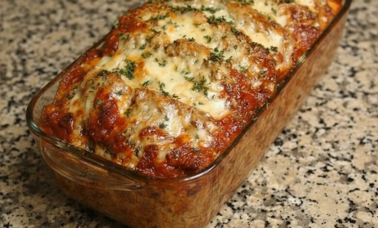 Garlic Parmesan Chicken Meatloaf