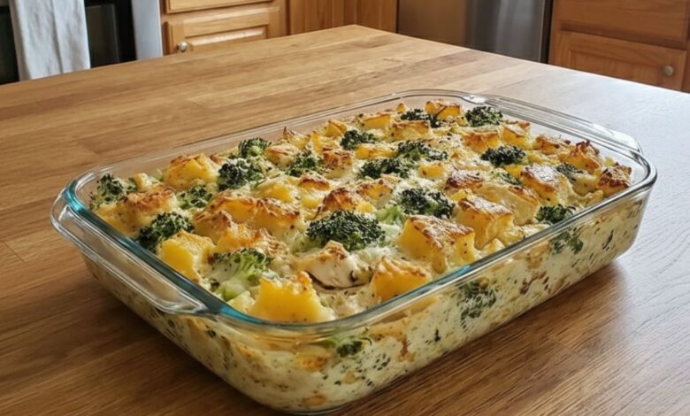 Baked Potato Chicken and Broccoli Casserole