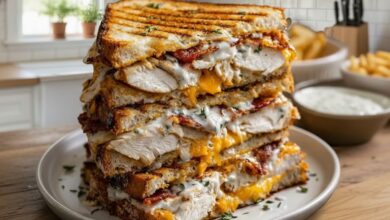 Cheddar Bacon Ranch Chicken Melt Sandwich