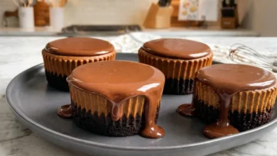 No Bake Mini Chocolate Cheesecakes