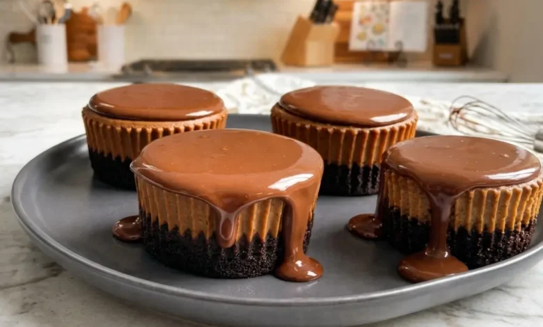 No Bake Mini Chocolate Cheesecakes