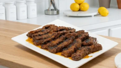 Grill Pan Honey Glazed Steak Strips