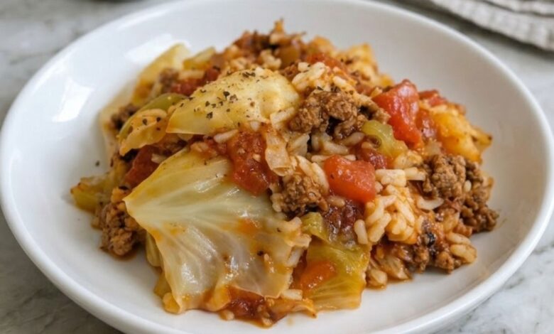 Crockpot Cabbage Roll Casserole