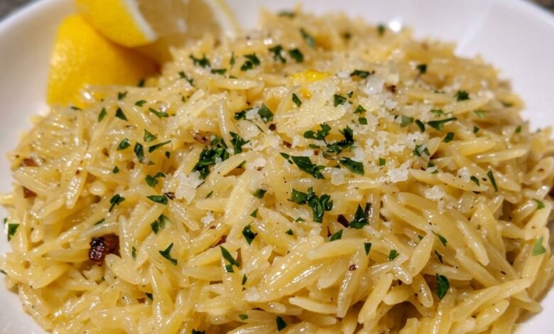 Lemon Garlic Orzo