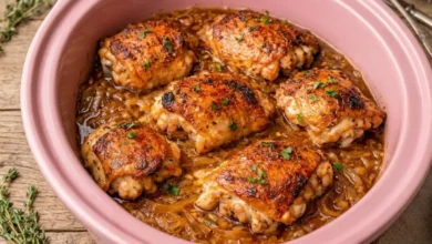 Slow Cooker French Onion Chicken