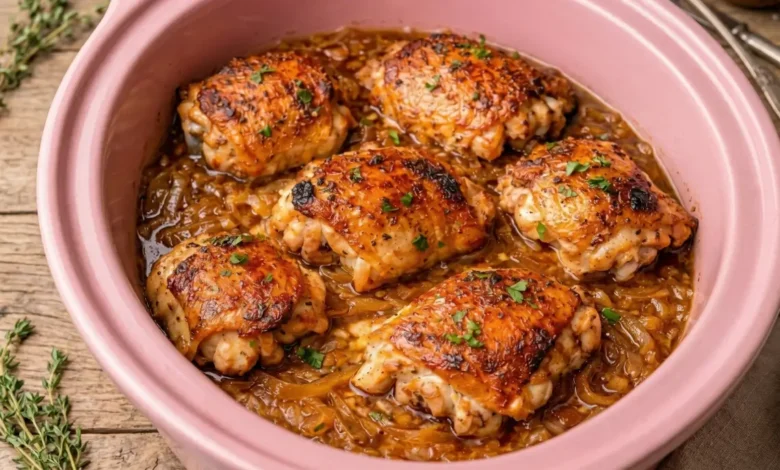 Slow Cooker French Onion Chicken