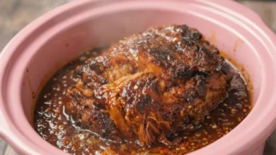 slow cooker BBQ pulled beef