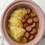 Slow cooker cabbage and sausage