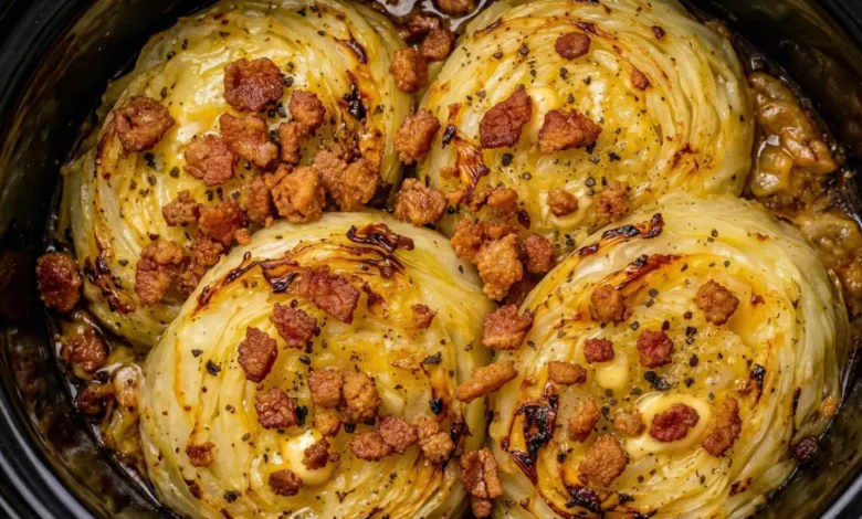 slow cooker cabbage and bacon