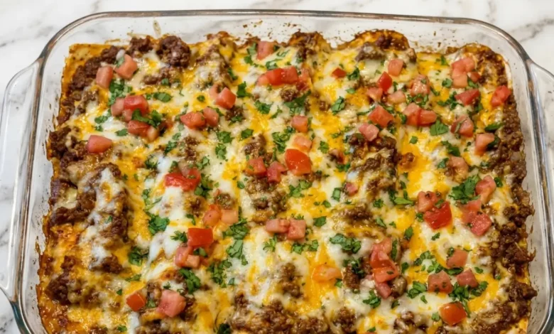 Cheesy Baked Burrito Casserole Easy Family Dinner