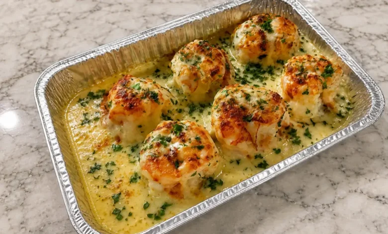 Creamy Garlic Butter Baked Shrimp