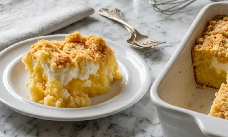Lemon Cream Cheese Dump Cake