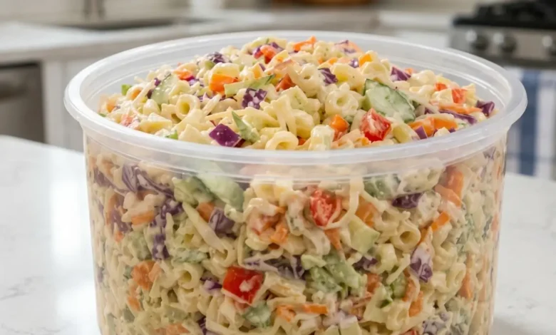 Creamy Coleslaw Pasta Salad