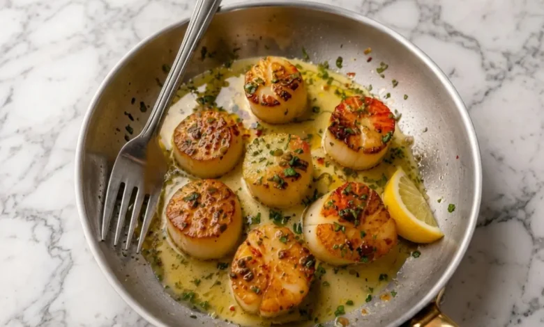 Garlic Butter Baked Scallops