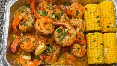 Garlic Butter Shrimp Boil Tray