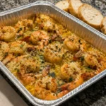 Garlic Butter Parmesan Shrimp Bake