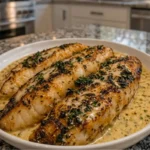 Garlic Herb Cod Fillets with Creamy Citrus Sauce