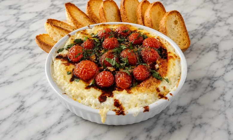 Three-Cheese Tomato Bruschetta Dip