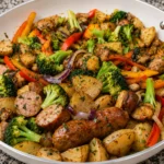 Garlic Herb Sausage, Potatoes & Veggie Bake
