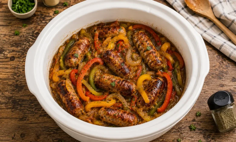 Italian Sausage With Peppers and Onions Crockpot