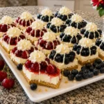 4th of July Cheesecake Graham Bites