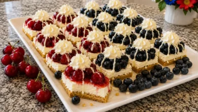 4th of July Cheesecake Graham Bites