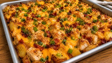Loaded Baked Potato & Chicken Casserole