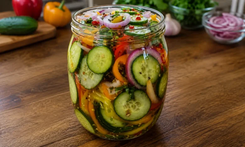 Pickled Cucumbers, Sweet Peppers