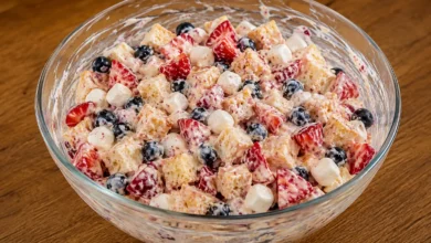 Red White and Blue Cheesecake Salad