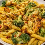 Garlic Parmesan Tuscan Chicken & Broccoli Penne