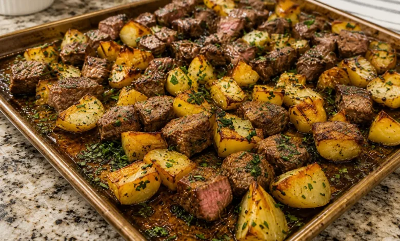 Sheet Pan Steak Bites and Potatoes