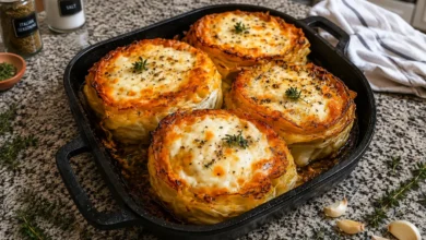 Cheesy Baked Cabbage Steaks