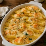 Cheesy Shrimp Alfredo Stuffed Shells