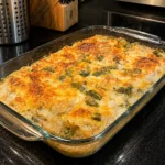 Green Chili Chicken Enchilada Casserole