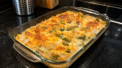 Green Chili Chicken Enchilada Casserole