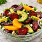 Roasted Beet, Orange, and Avocado Salad