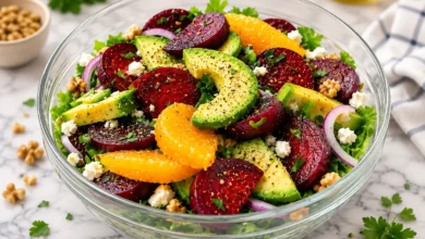 Roasted Beet, Orange, and Avocado Salad