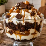 Caramel Cheesecake Brownie Trifle