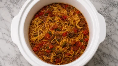 Crockpot Beef Spaghetti
