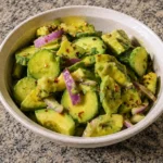 Cucumber Avocado Salad with Chili Lime Dressing