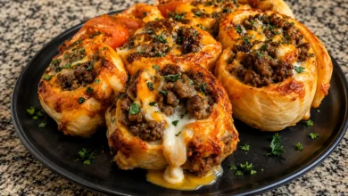 Cheesy Beef Pinwheels