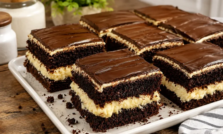 Chocolate Cream Cake Squares