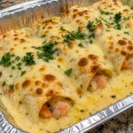 Creamy Crab and Shrimp Seafood Queso Rolls