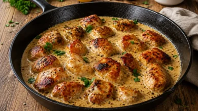 Creamy Lemon Pepper Chicken Bites