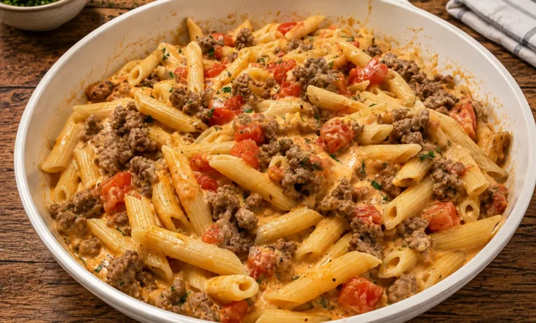 Creamy Rotel Pasta Fiesta