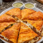High Protein Cheesy Beef Quesadilla