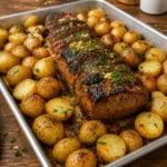 Sheet Pan Garlic Butter Steak and Potatoes