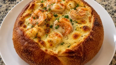 Shrimp Mac & Cheese Bread Bowls Creamy, Cheesy Comfort Food